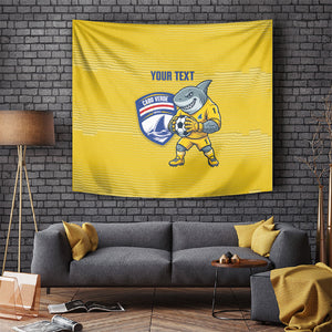 Cabo Verde Football 2026 Custom Tapestry Tubaroes Azuis Goalkeeper Yellow Jersey