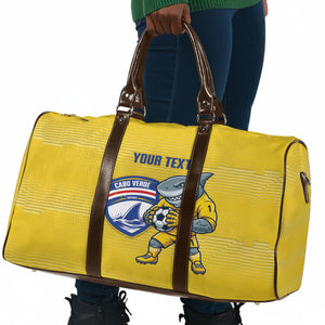 Cabo Verde Football 2026 Custom Travel Bag Tubaroes Azuis Goalkeeper Yellow Jersey