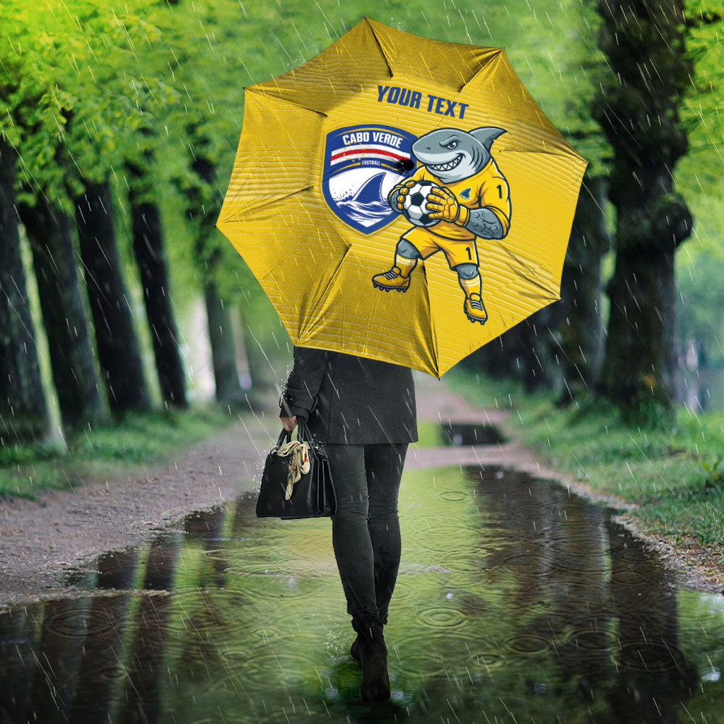 Cabo Verde Football 2026 Custom Umbrella Tubaroes Azuis Goalkeeper Yellow Jersey