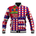 Afro Haiti Christmas Baseball Jacket Jwaye Nowe Neg Marron With Coat Of Arms - African Pride