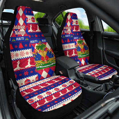 Afro Haiti Christmas Car Seat Cover Jwaye Nowe Neg Marron With Coat Of Arms - African Pride