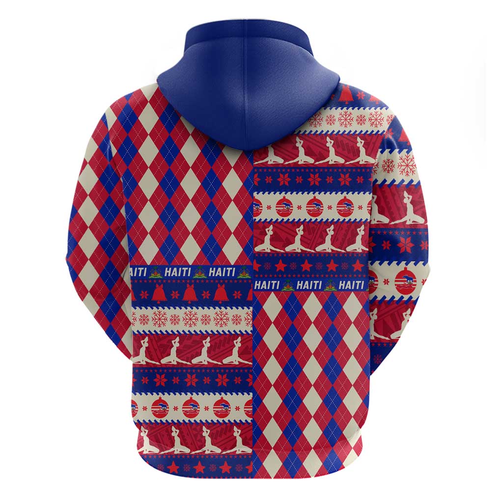 Afro Haiti Christmas Hoodie Jwaye Nowe Neg Marron With Coat Of Arms - African Pride