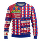 Afro Haiti Christmas Ugly Christmas Sweater Jwaye Nowe Neg Marron With Coat Of Arms - African Pride