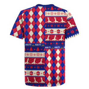 Afro Haiti Christmas Rugby Jersey Jwaye Nowe Neg Marron With Coat Of Arms - African Pride