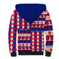 Afro Haiti Christmas Sherpa Hoodie Jwaye Nowe Neg Marron With Coat Of Arms - African Pride