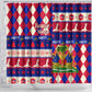 Afro Haiti Christmas Shower Curtain Jwaye Nowe Neg Marron With Coat Of Arms - African Pride