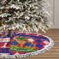 Afro Haiti Christmas Tree Skirt Jwaye Nowe Neg Marron With Coat Of Arms - African Pride