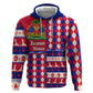 Afro Haiti Christmas Zip Hoodie Jwaye Nowe Neg Marron With Coat Of Arms - African Pride