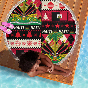 Afro Haiti 1964 Christmas Beach Blanket Jwaye Nowe Neg Marron With Coat Of Arms - African Pride