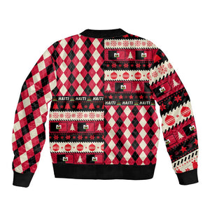 Afro Haiti 1964 Christmas Bomber Jacket Jwaye Nowe Neg Marron With Coat Of Arms - African Pride