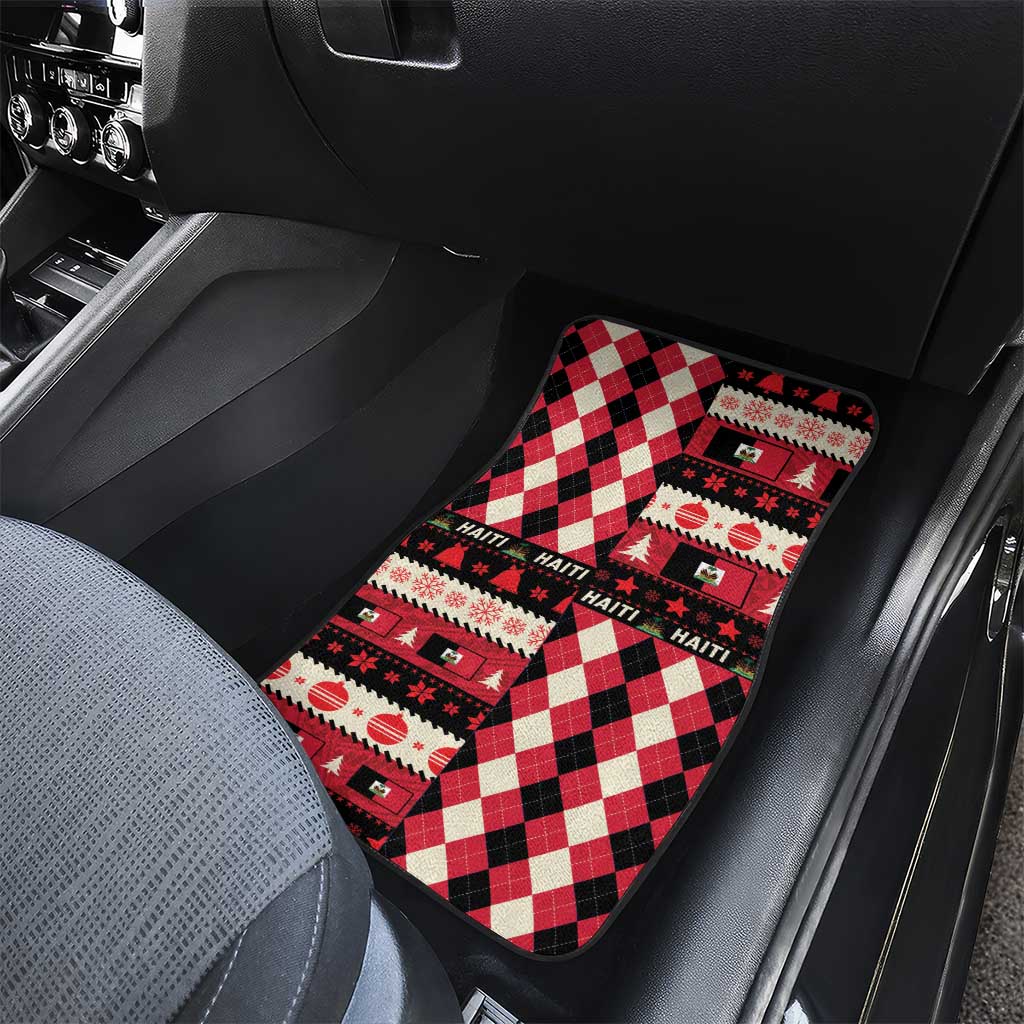 Afro Haiti 1964 Christmas Car Mats Jwaye Nowe Neg Marron With Coat Of Arms - African Pride