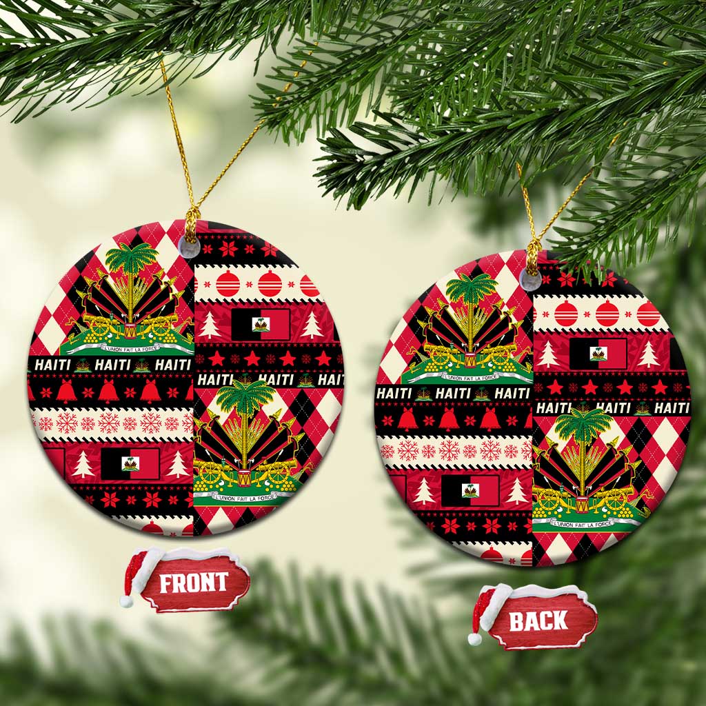 Afro Haiti Christmas 1964 Christmas Ceramic Ornament Jwaye Nowe Neg Marron With Coat Of Arms - African Pride