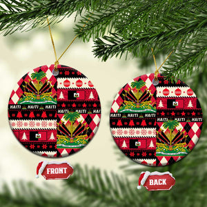 Afro Haiti Christmas 1964 Christmas Ceramic Ornament Jwaye Nowe Neg Marron With Coat Of Arms - African Pride