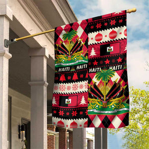 Afro Haiti 1964 Christmas Garden Flag Jwaye Nowe Neg Marron With Coat Of Arms - African Pride