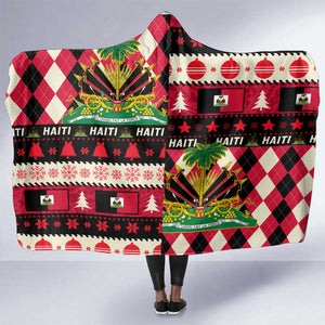 Afro Haiti 1964 Christmas Hooded Blanket Jwaye Nowe Neg Marron With Coat Of Arms - African Pride