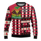 Afro Haiti Christmas 1964 Christmas Ugly Christmas Sweater Jwaye Nowe Neg Marron With Coat Of Arms - African Pride
