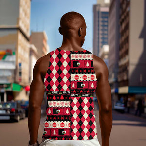 Afro Haiti 1964 Christmas Men Tank Top Jwaye Nowe Neg Marron With Coat Of Arms - African Pride