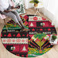 Afro Haiti 1964 Christmas Round Carpet Jwaye Nowe Neg Marron With Coat Of Arms - African Pride