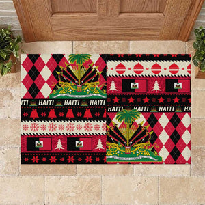 Afro Haiti 1964 Christmas Rubber Doormat Jwaye Nowe Neg Marron With Coat Of Arms - African Pride