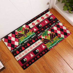 Afro Haiti 1964 Christmas Rubber Doormat Jwaye Nowe Neg Marron With Coat Of Arms - African Pride