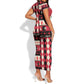 Afro Haiti 1964 Christmas Short Sleeve Bodycon Dress Jwaye Nowe Neg Marron With Coat Of Arms - African Pride