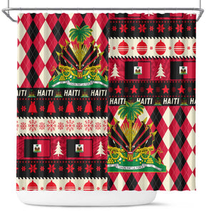 Afro Haiti 1964 Christmas Shower Curtain Jwaye Nowe Neg Marron With Coat Of Arms - African Pride
