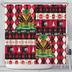Afro Haiti 1964 Christmas Shower Curtain Jwaye Nowe Neg Marron With Coat Of Arms - African Pride