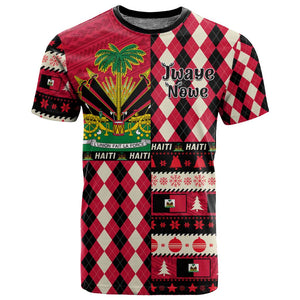 Afro Haiti 1964 Christmas T shirt Jwaye Nowe Neg Marron With Coat Of Arms - African Pride