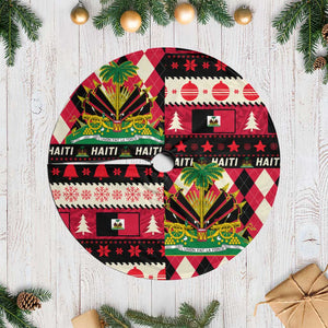 Afro Haiti Christmas 1964 Christmas Tree Skirt Jwaye Nowe Neg Marron With Coat Of Arms - African Pride