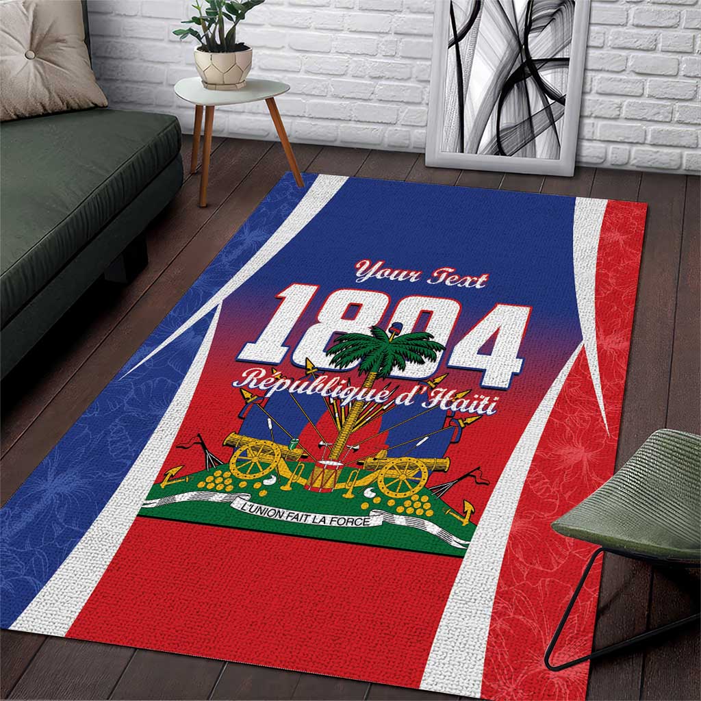 Personalized Haiti 1804 Area Rug Happy Ayiti Independence Day - African Pride