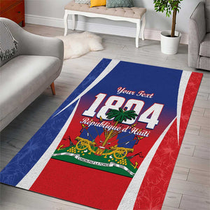 Personalized Haiti 1804 Area Rug Happy Ayiti Independence Day - African Pride