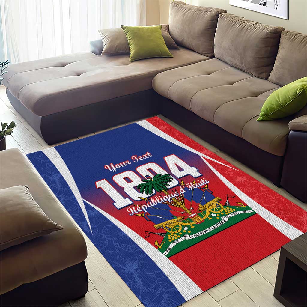 Personalized Haiti 1804 Area Rug Happy Ayiti Independence Day - African Pride