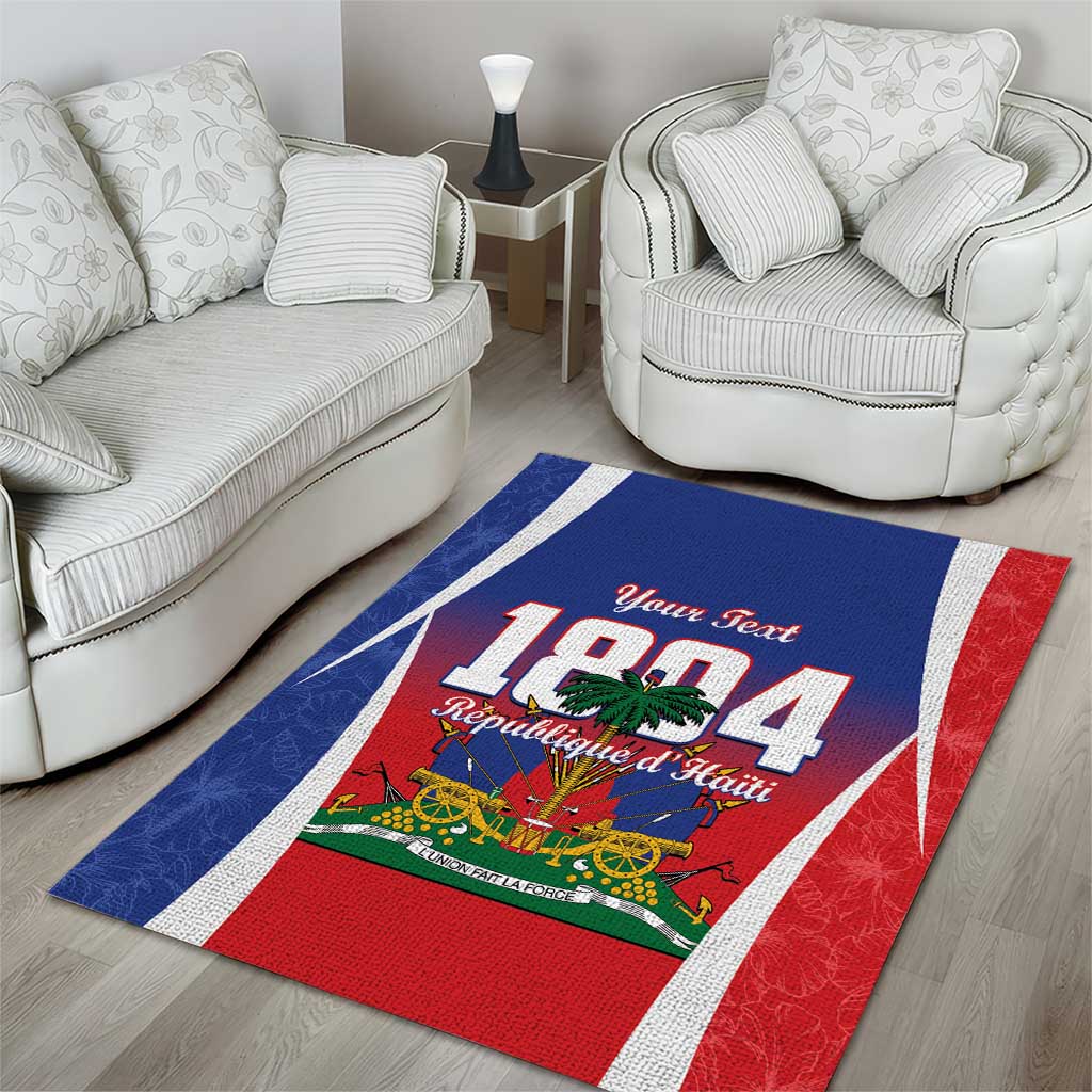 Personalized Haiti 1804 Area Rug Happy Ayiti Independence Day - African Pride
