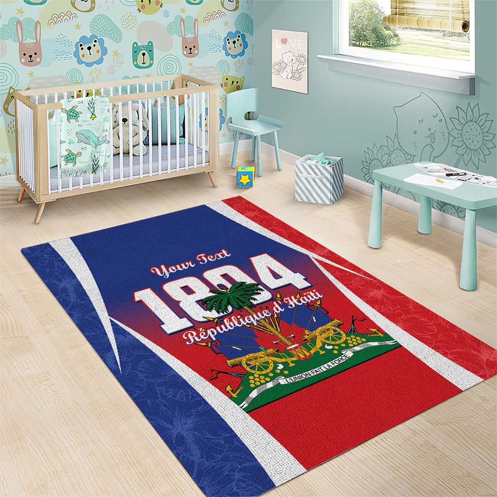 Personalized Haiti 1804 Area Rug Happy Ayiti Independence Day - African Pride