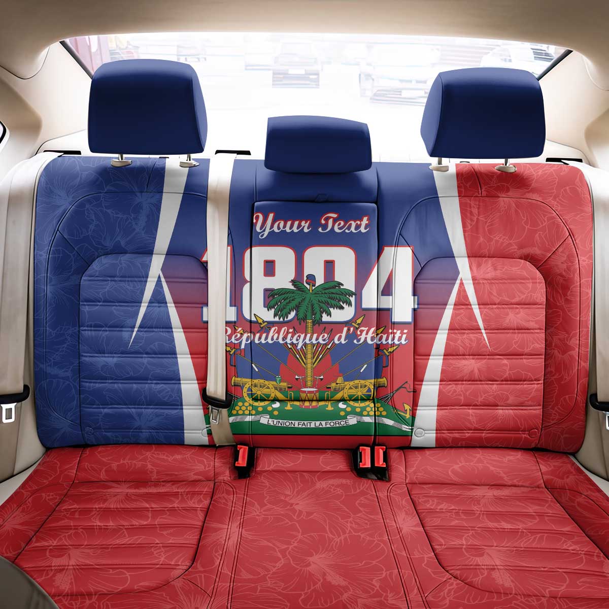 Personalized Haiti 1804 Back Car Seat Cover Happy Ayiti Independence Day - African Pride