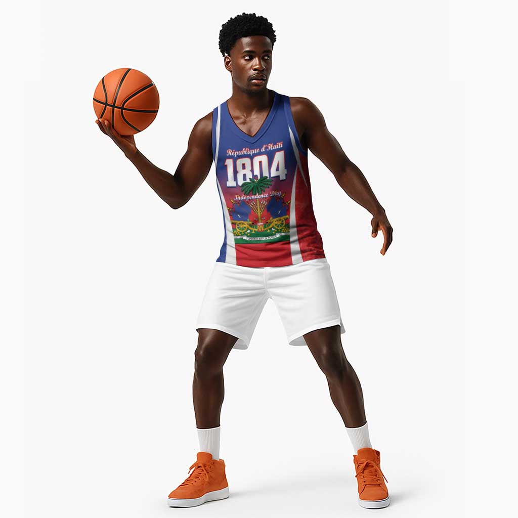 Personalized Haiti 1804 Basketball Jersey Happy Ayiti Independence Day - African Pride