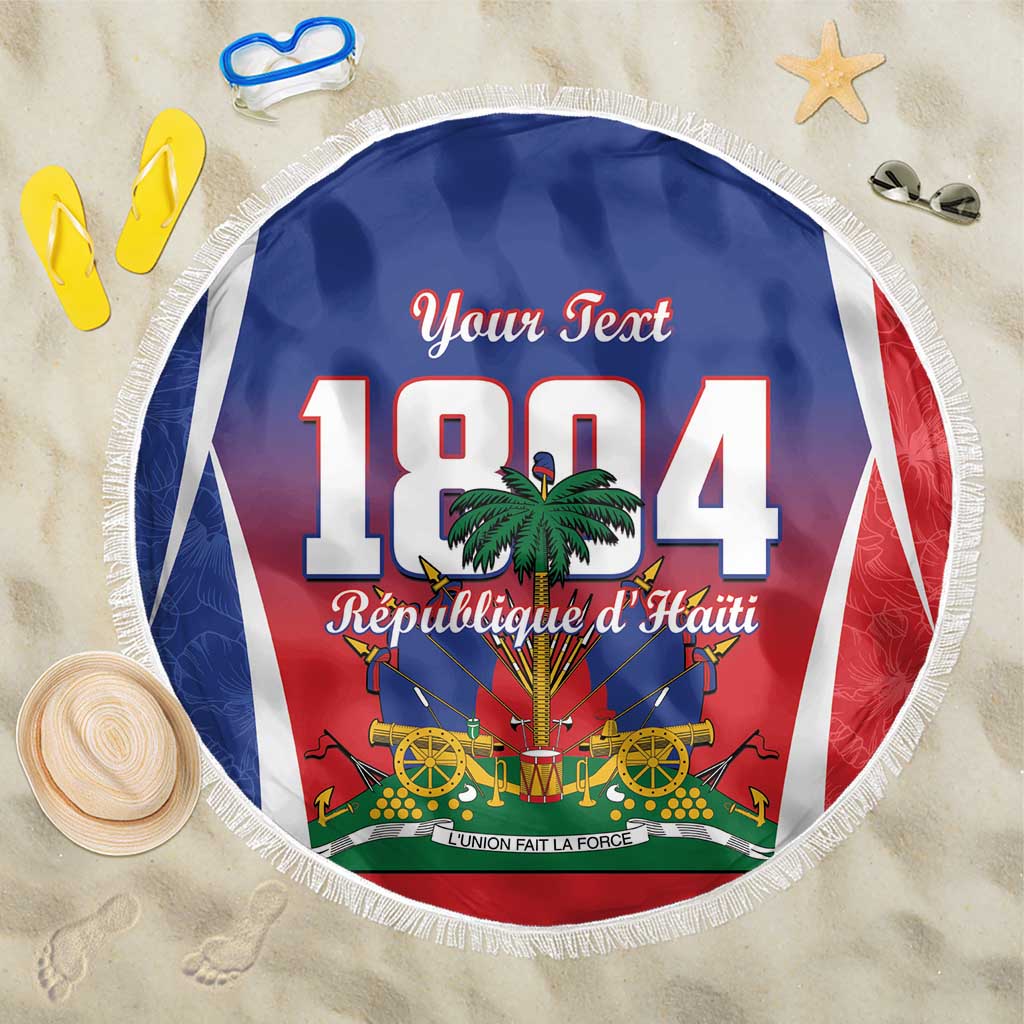 Personalized Haiti 1804 Beach Blanket Happy Ayiti Independence Day - African Pride
