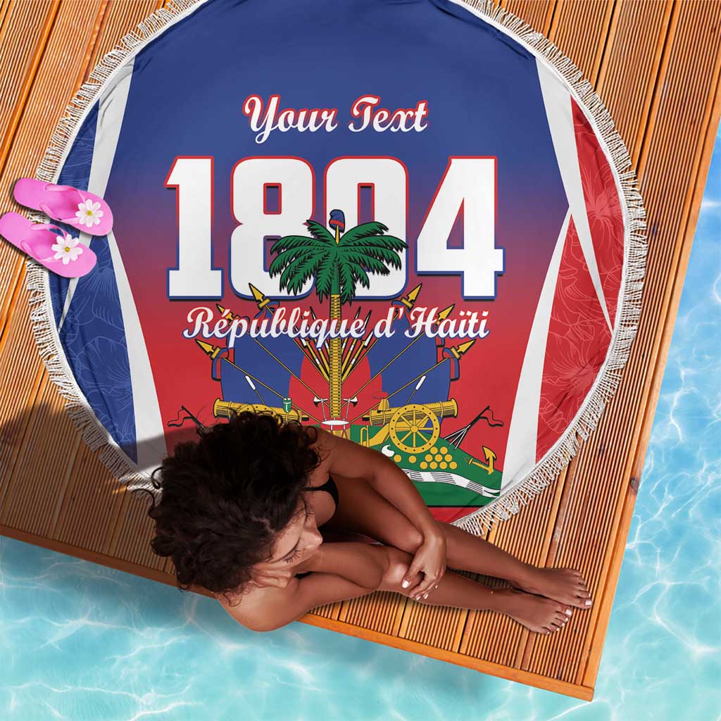 Personalized Haiti 1804 Beach Blanket Happy Ayiti Independence Day - African Pride