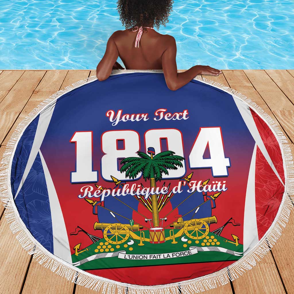 Personalized Haiti 1804 Beach Blanket Happy Ayiti Independence Day - African Pride