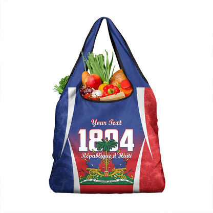 Personalized Haiti 1804 Grocery Bag Happy Ayiti Independence Day - African Pride