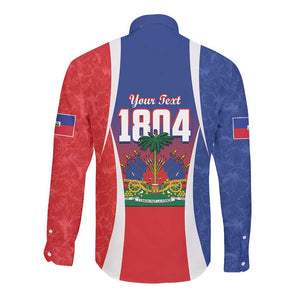 Personalized Haiti 1804 Long Sleeve Button Shirt Happy Ayiti Independence Day - African Pride