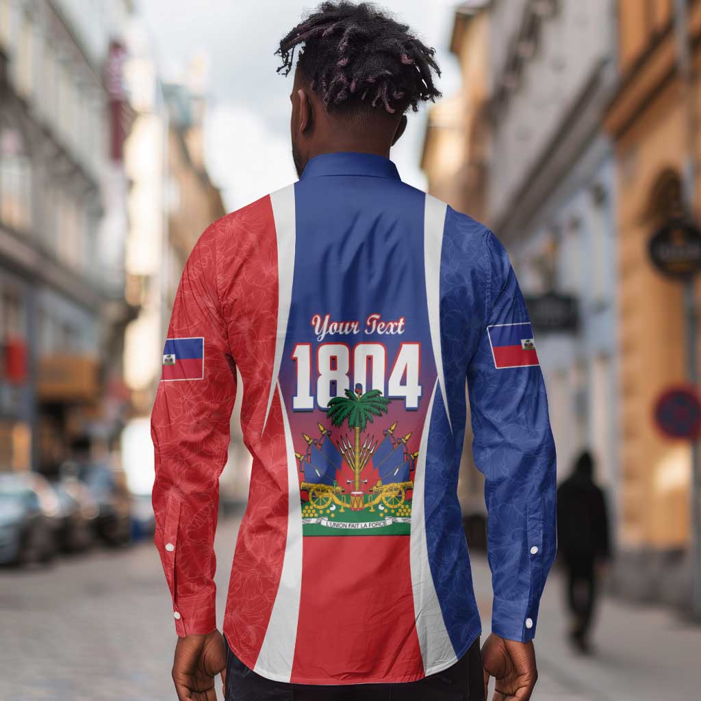 Personalized Haiti 1804 Long Sleeve Button Shirt Happy Ayiti Independence Day - African Pride