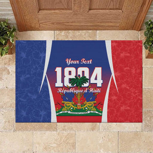 Personalized Haiti 1804 Rubber Doormat Happy Ayiti Independence Day - African Pride