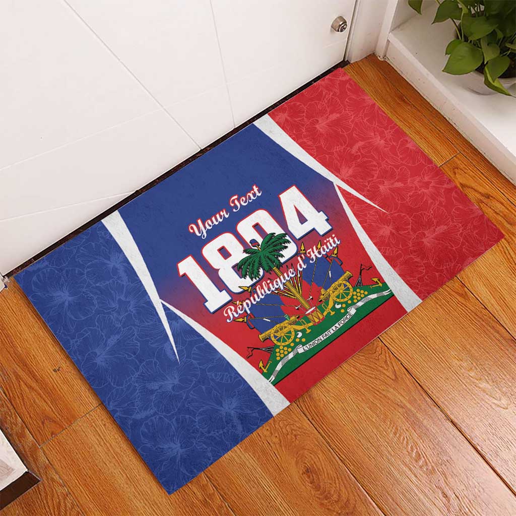 Personalized Haiti 1804 Rubber Doormat Happy Ayiti Independence Day - African Pride