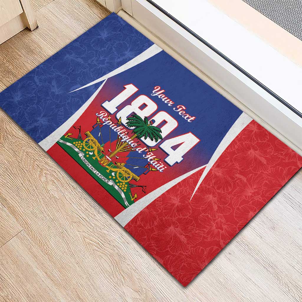 Personalized Haiti 1804 Rubber Doormat Happy Ayiti Independence Day - African Pride