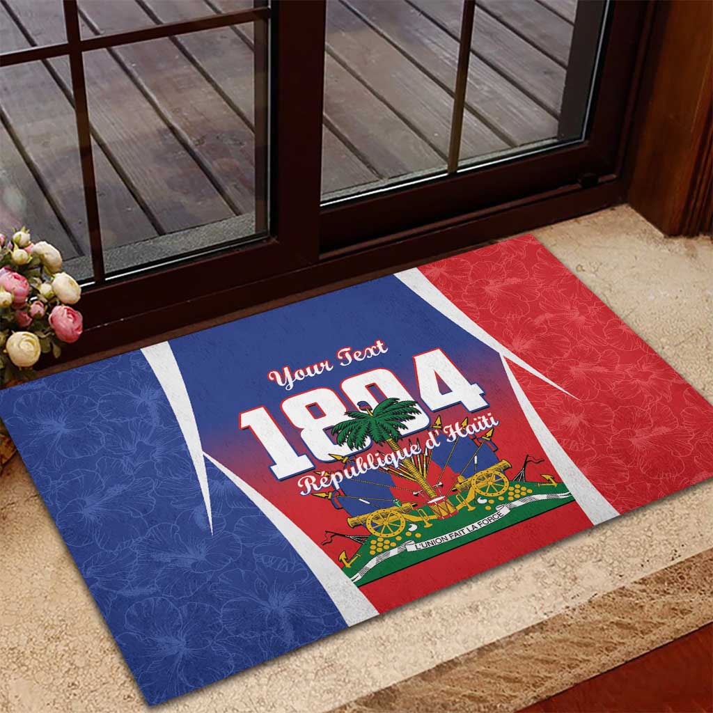 Personalized Haiti 1804 Rubber Doormat Happy Ayiti Independence Day - African Pride