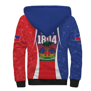 Personalized Haiti 1804 Sherpa Hoodie Happy Ayiti Independence Day - African Pride