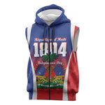 Personalized Haiti 1804 Sleeveless Zip Hoodie Happy Ayiti Independence Day - African Pride