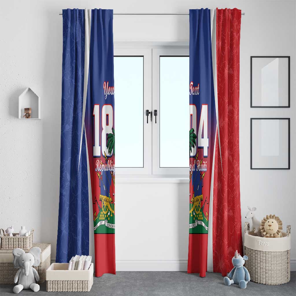 Personalized Haiti 1804 Window Curtain Happy Ayiti Independence Day - African Pride