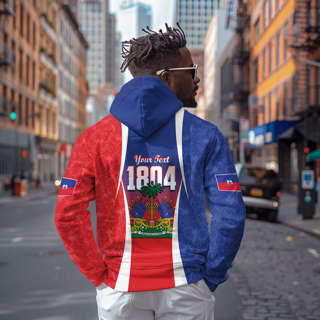 Personalized Haiti 1804 Zip Hoodie Happy Ayiti Independence Day - African Pride